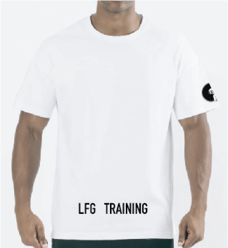 WHITE LFG TRAINING BOTTOM LOGO TEE Main Image